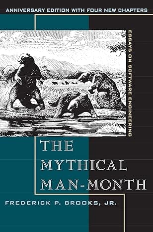 Capa do livro The Mythical Man-Month – Essays on Software Engineering por Frederick P. Brooks Jr.